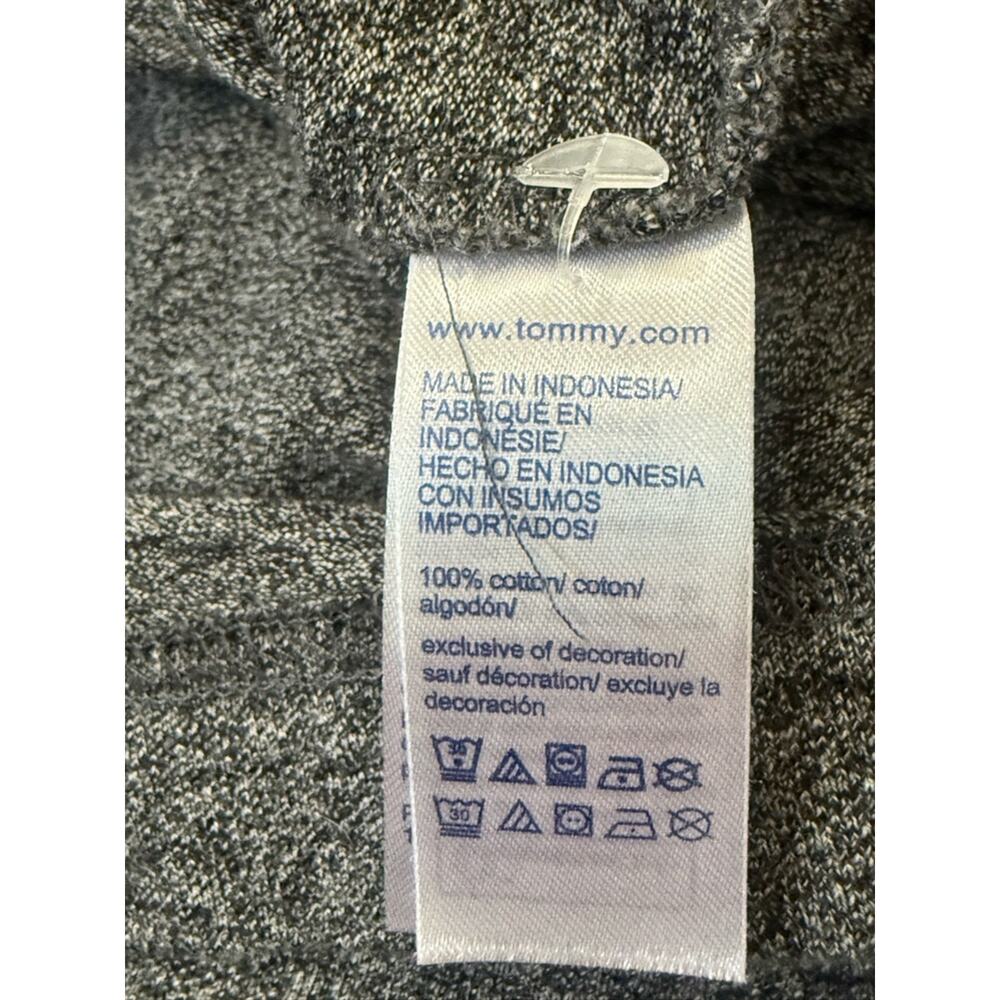 Tommy Hilfiger Men’s Gray Textured Tee Shirt XL Short Sleeve Logo Cotton - Picture 7 of 9